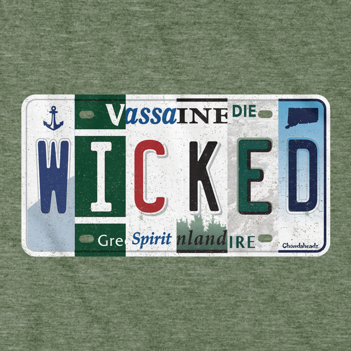 Wicked New England License Plate T-Shirt product image 13