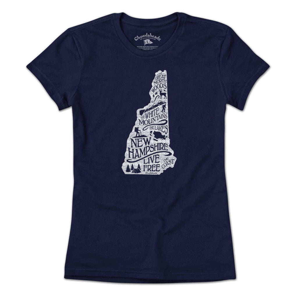 Live Free New Hampshire State T-Shirt product image 4