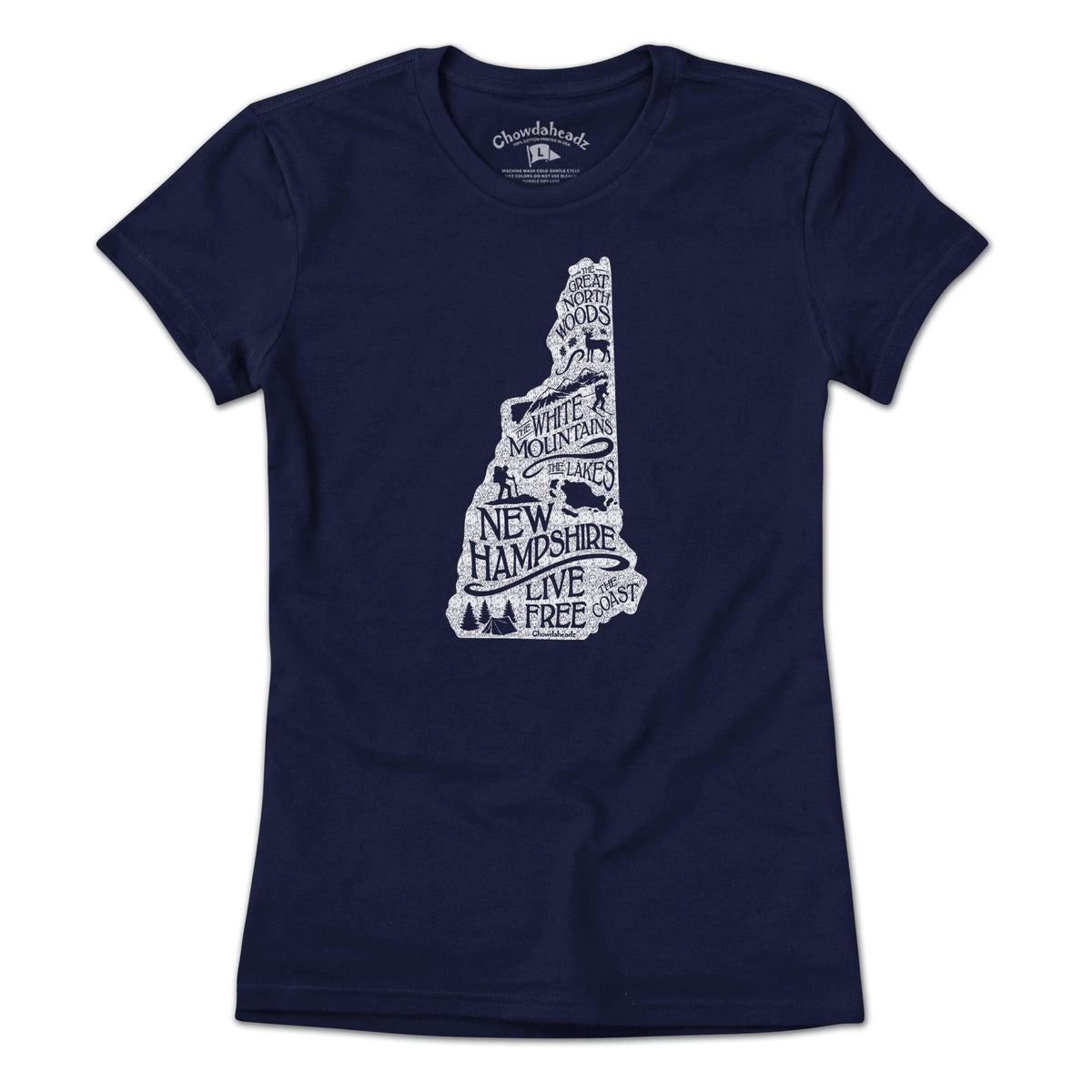 Live Free New Hampshire State T-Shirt product image 4
