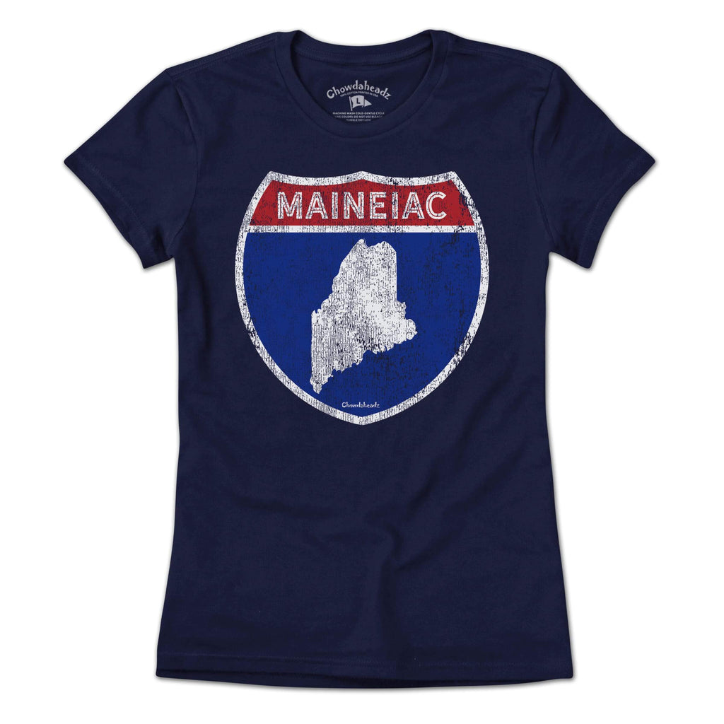 Maineiac Highway Sign T-Shirt product image 4