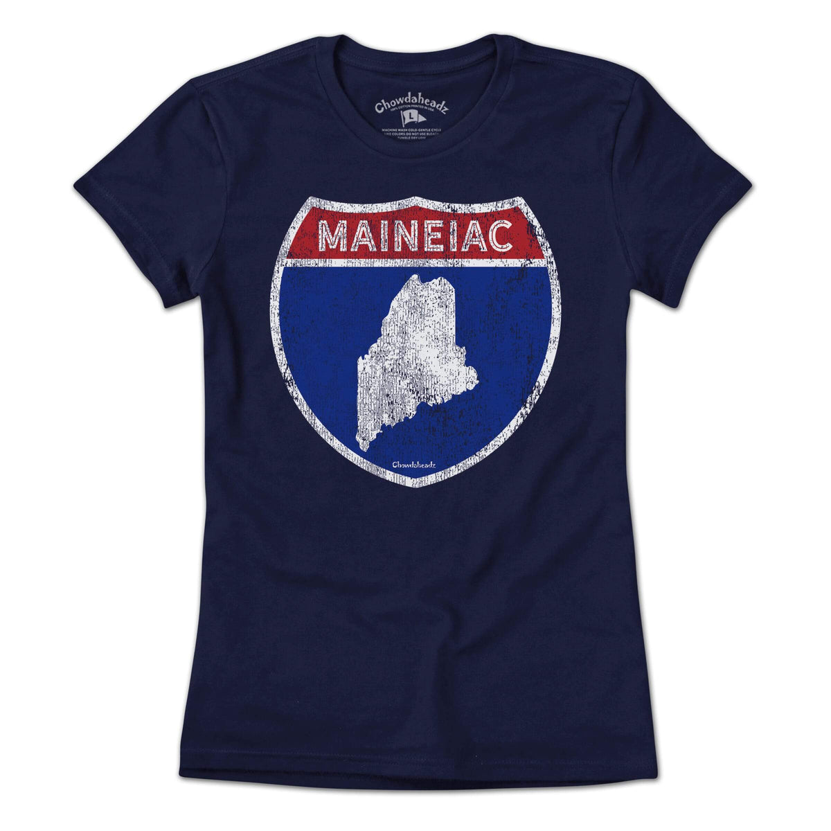 Maineiac Highway Sign T-Shirt product image 4