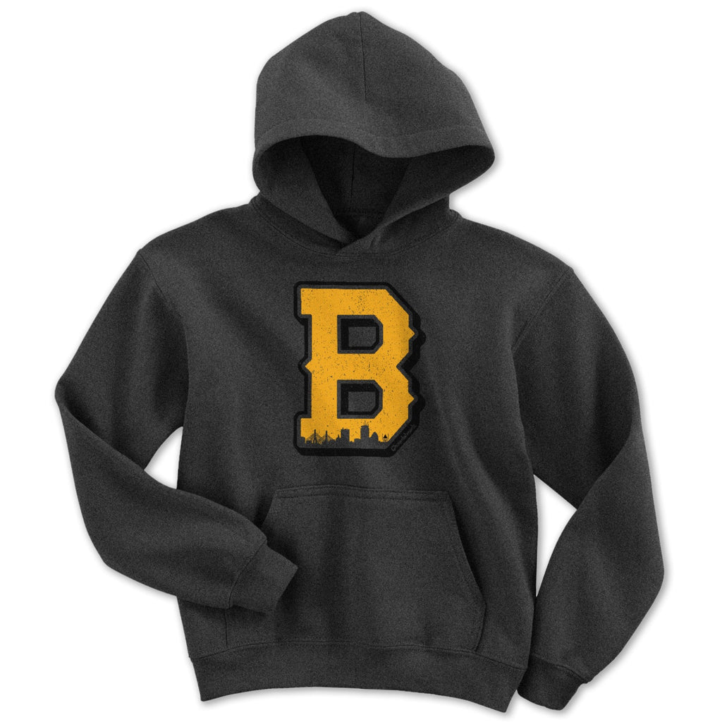 Black & Gold Big Block B Youth Hoodie product image 1