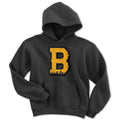 Black & Gold Big Block B Youth Hoodie product image 1