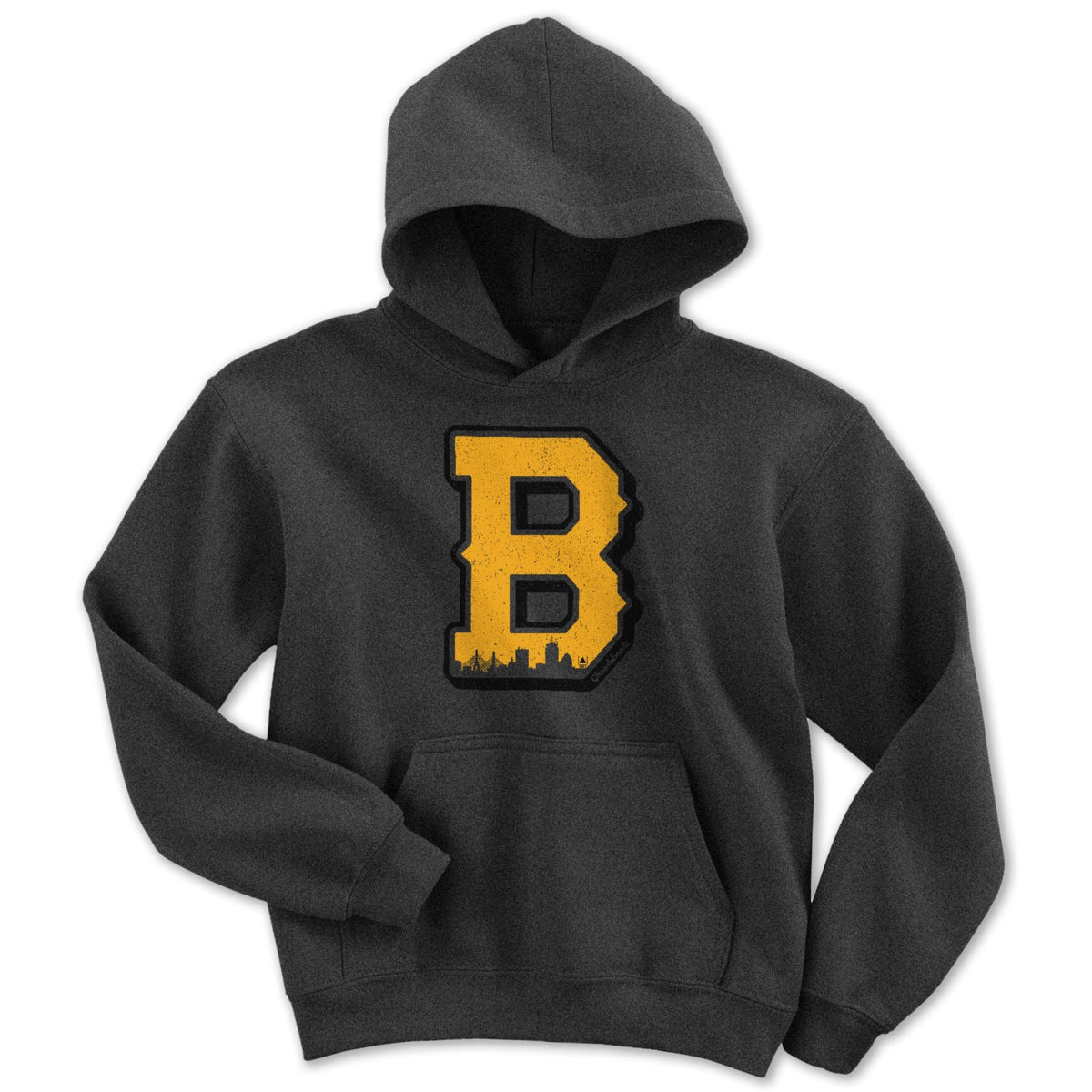 Black & Gold Big Block B Youth Hoodie product image 1
