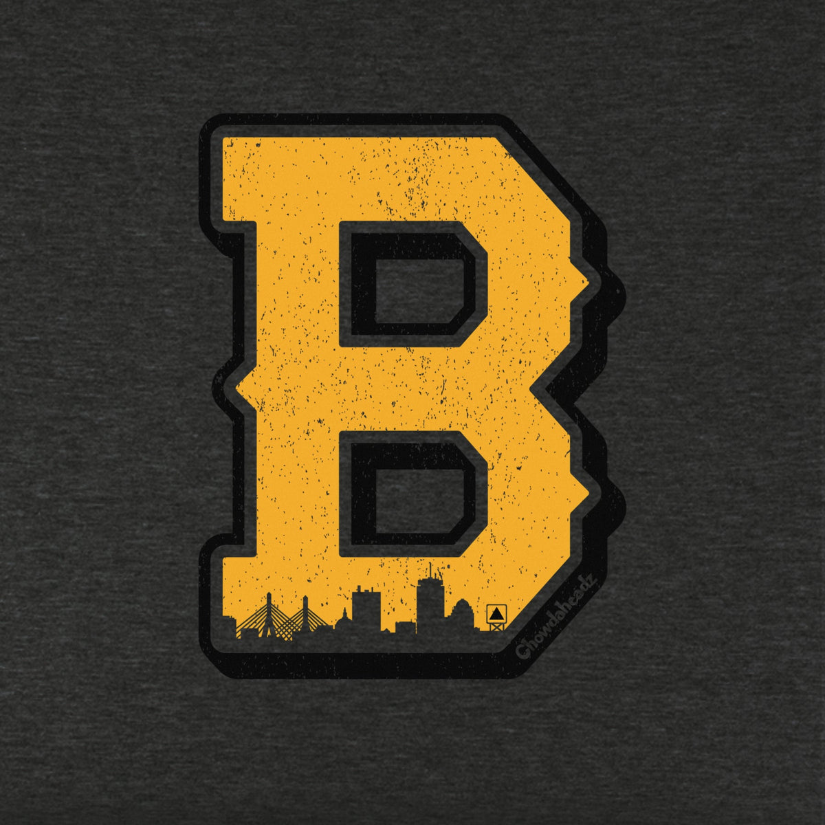 Black & Gold Big Block B Youth Hoodie product image 2