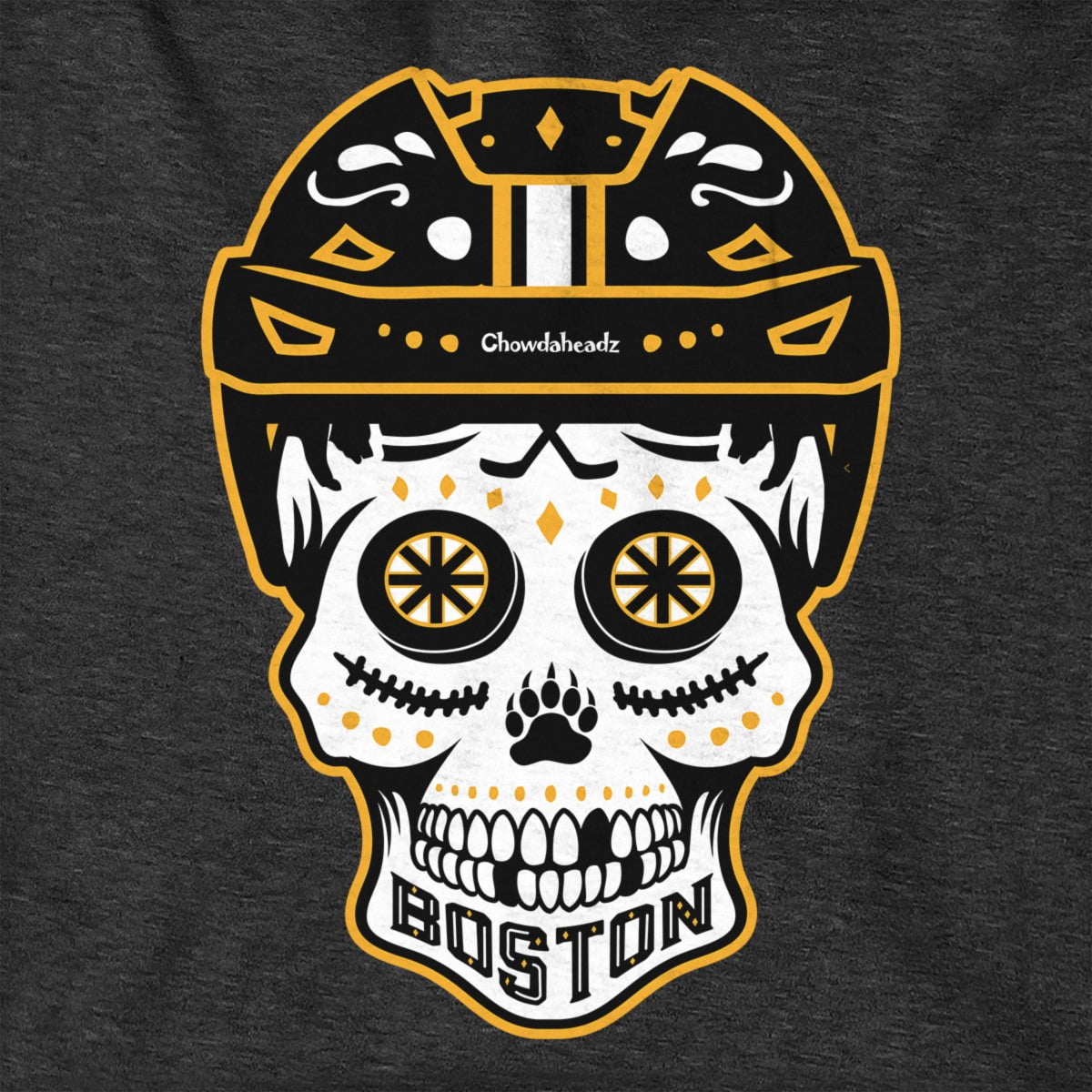 Boston Black And Gold Dead Head Hoodie product image 2