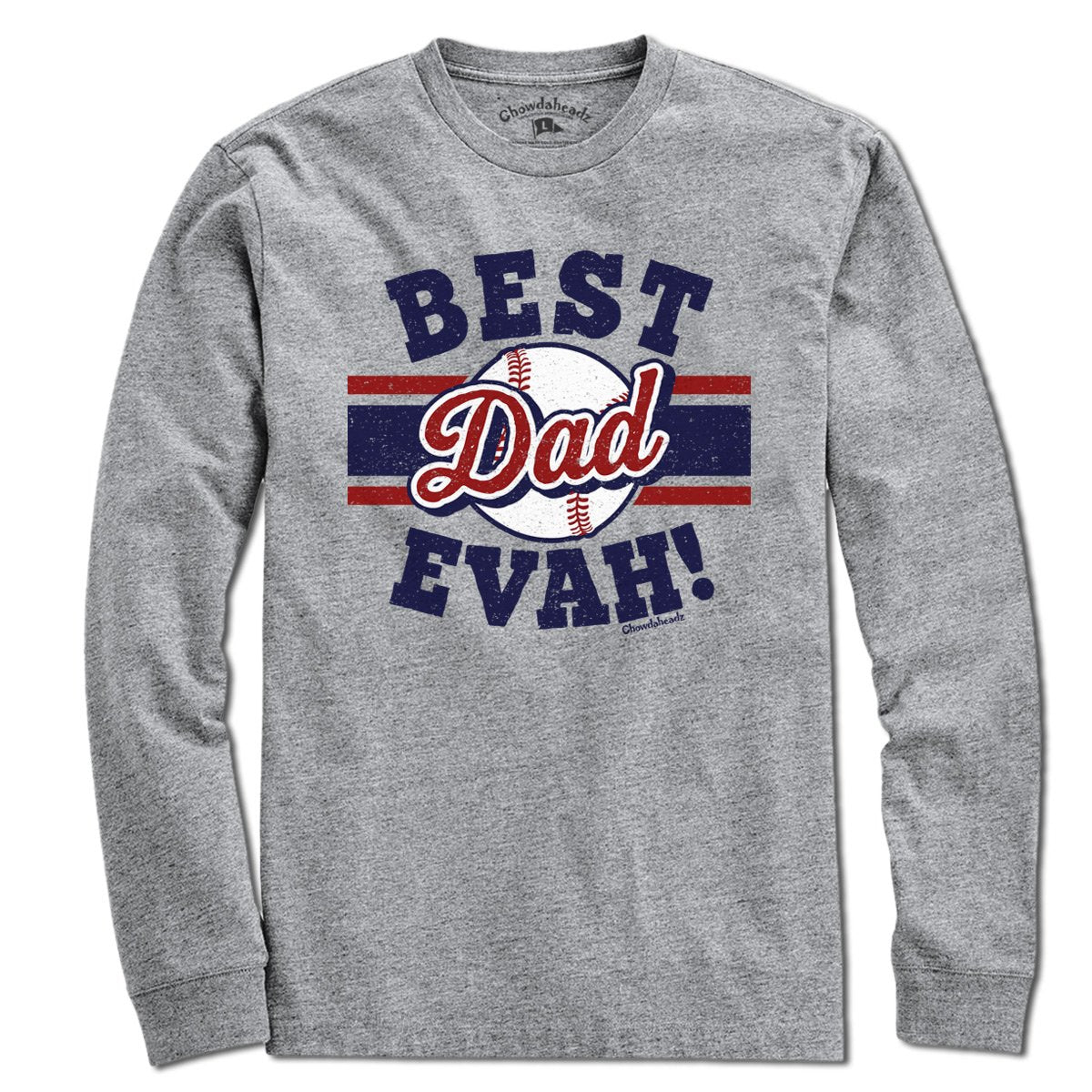 Best Dad Evah Baseball T-Shirt product image 3