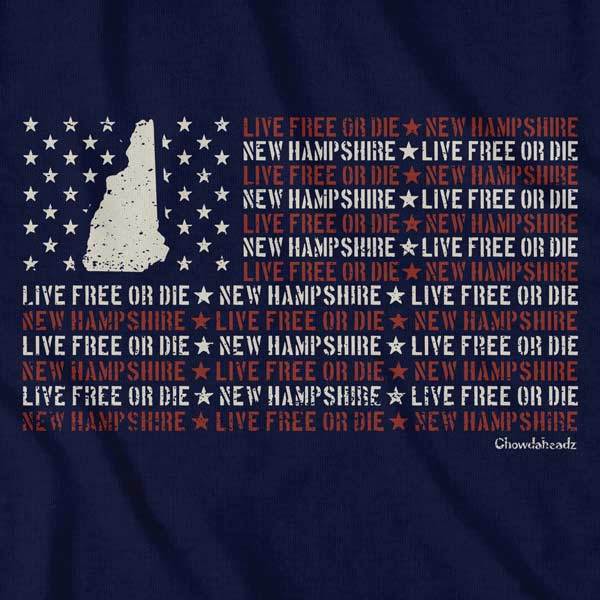 New Hampshire Live Free or Die Flag T-Shirt product image 2