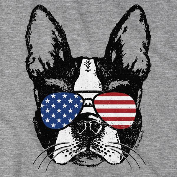 Patriotic Boston Terrier T-Shirt product image 2