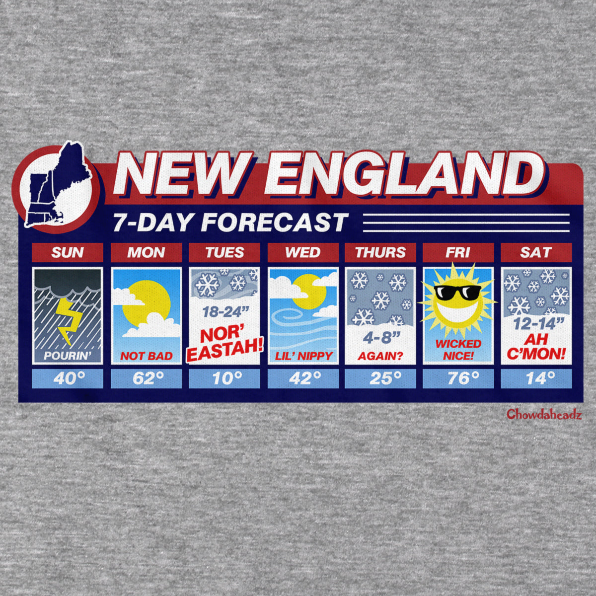 New England Weather T-Shirt product image 9