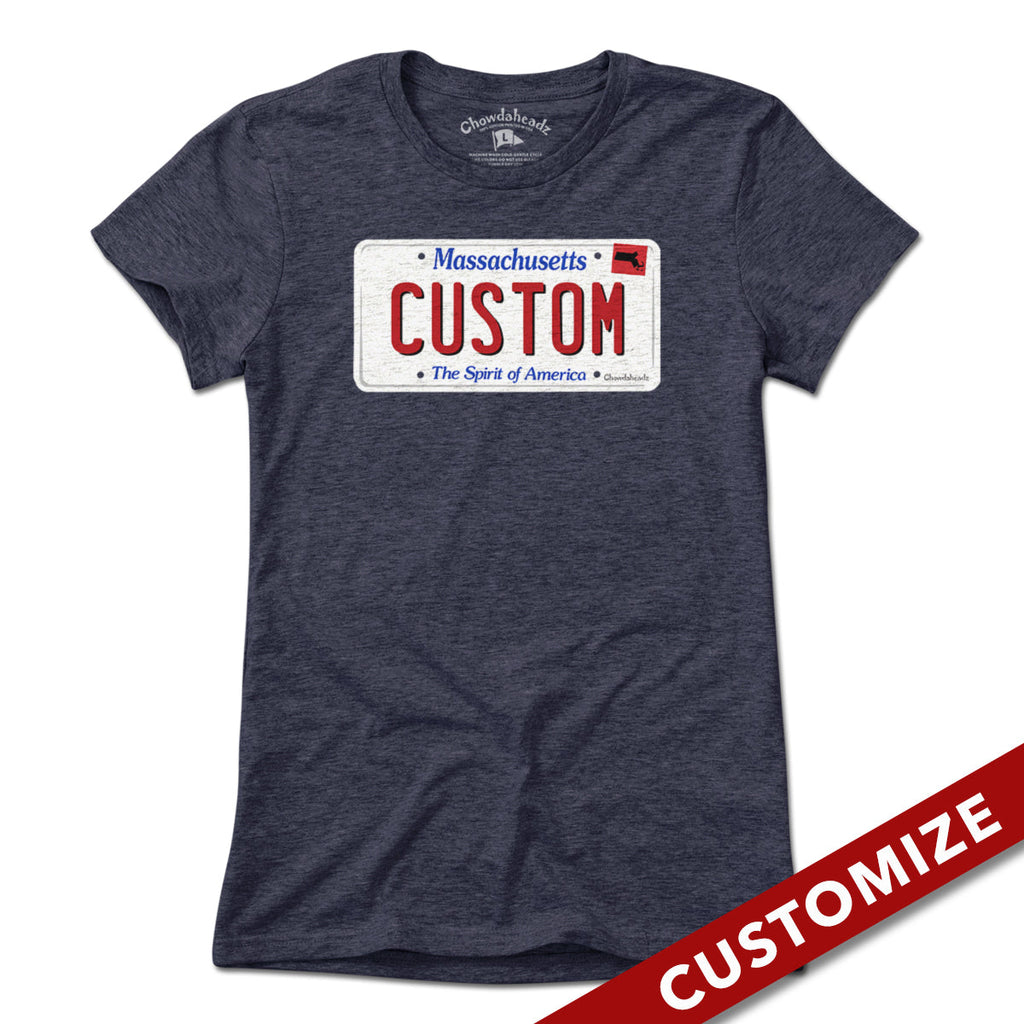 Custom Massachusetts License Plate T-Shirt product image 3