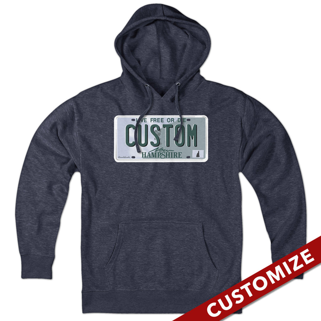 Custom New Hampshire License Plate Hoodie product image 1