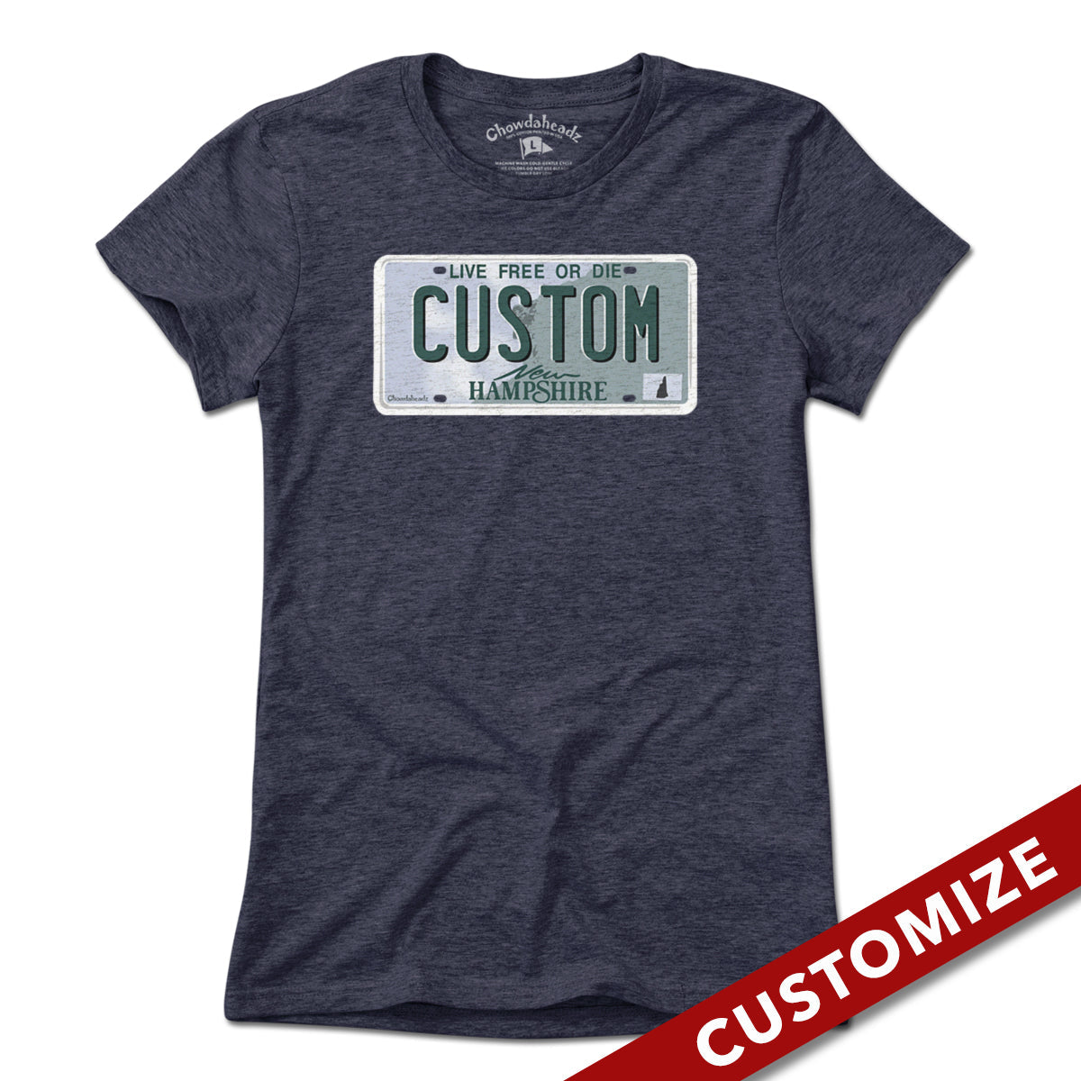Custom New Hampshire License Plate T-Shirt product image 3