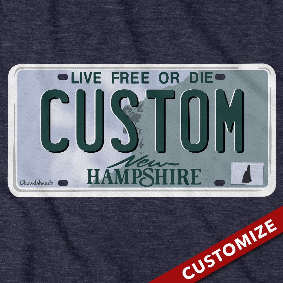 Custom New Hampshire License Plate Hoodie product image 2