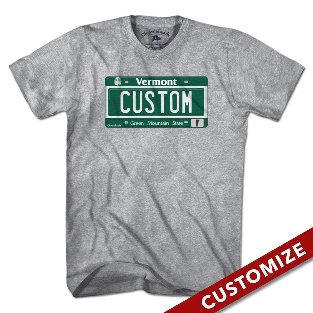 Custom Vermont License Plate T-Shirt product image 1