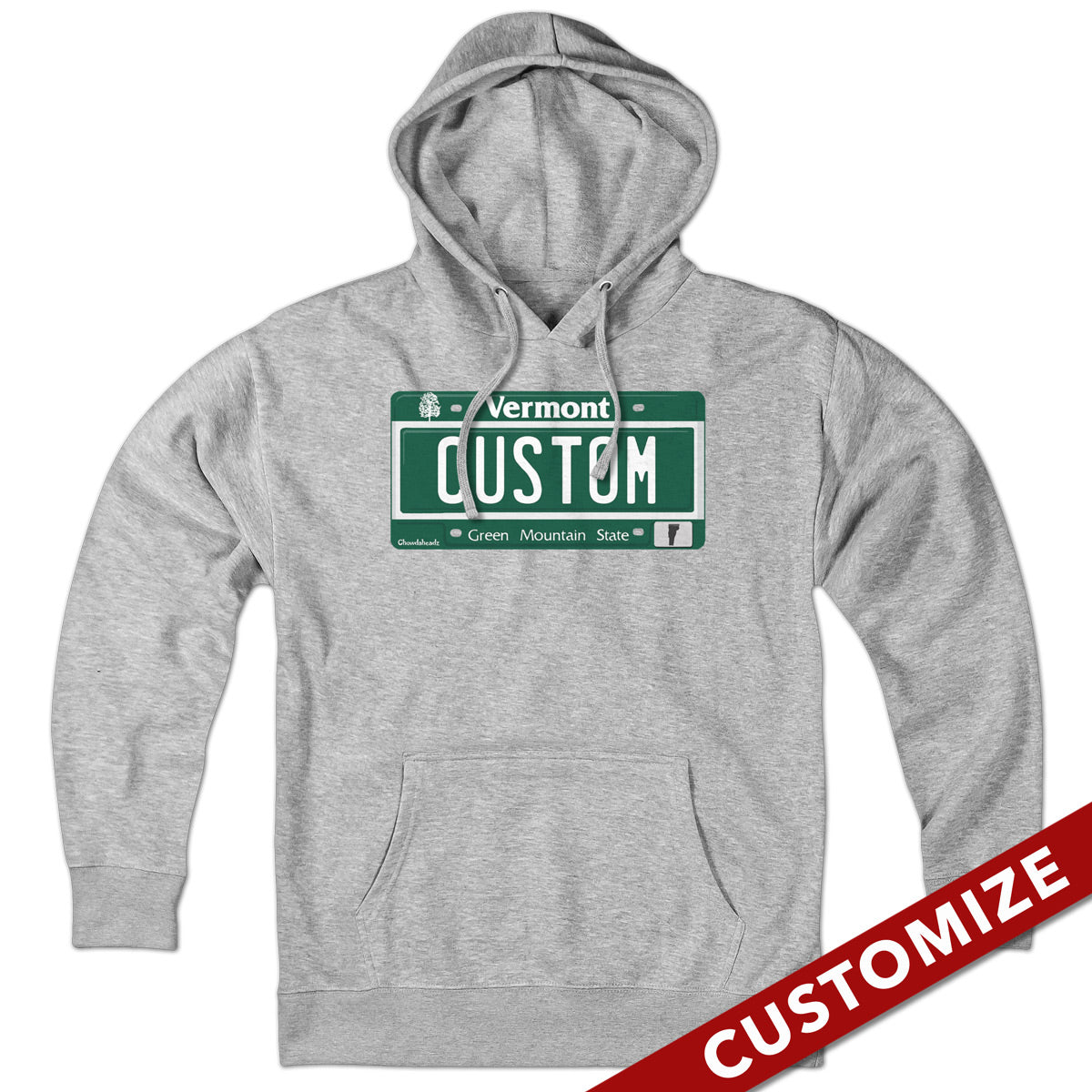 Custom Vermont License Plate Hoodie product image 1