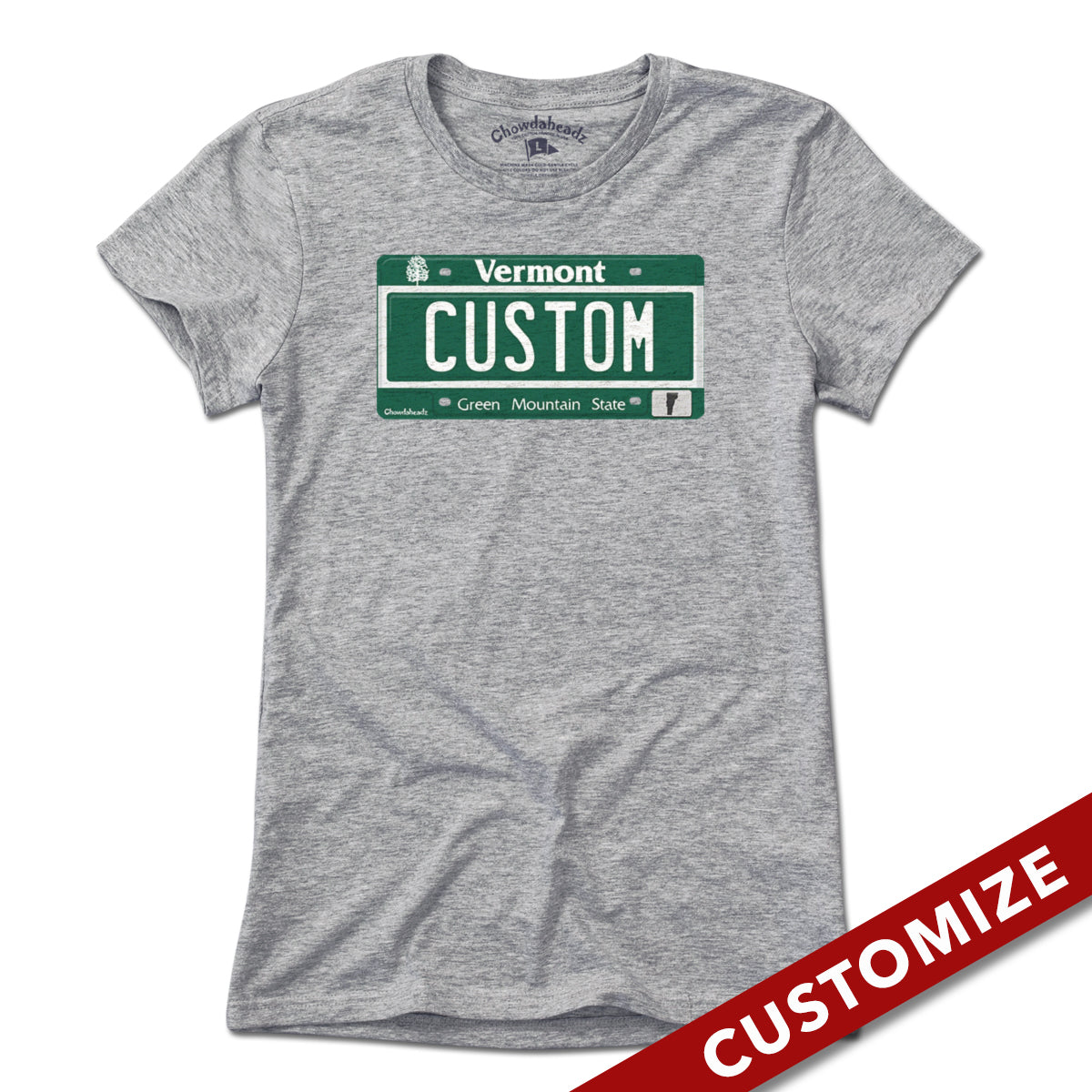 Custom Vermont License Plate T-Shirt product image 4