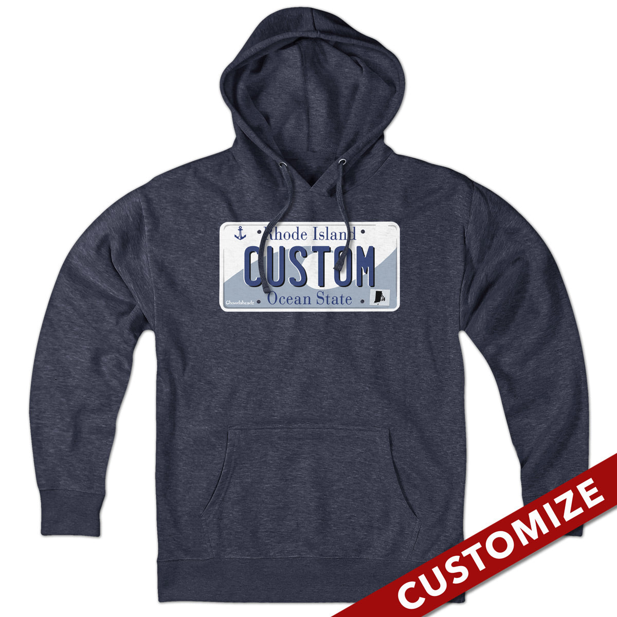 Custom Rhode Island License Plate Hoodie product image 1