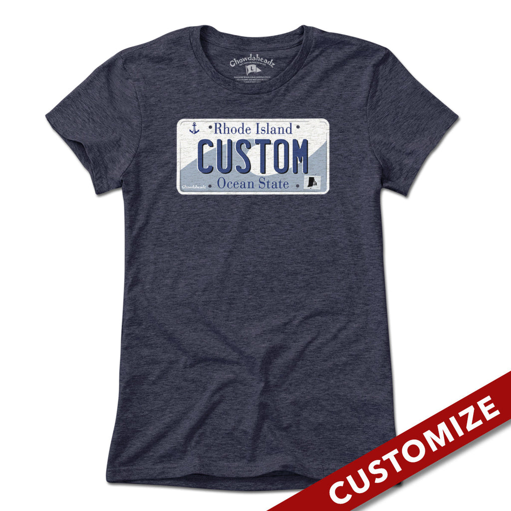 Custom Rhode Island License Plate T-Shirt product image 3