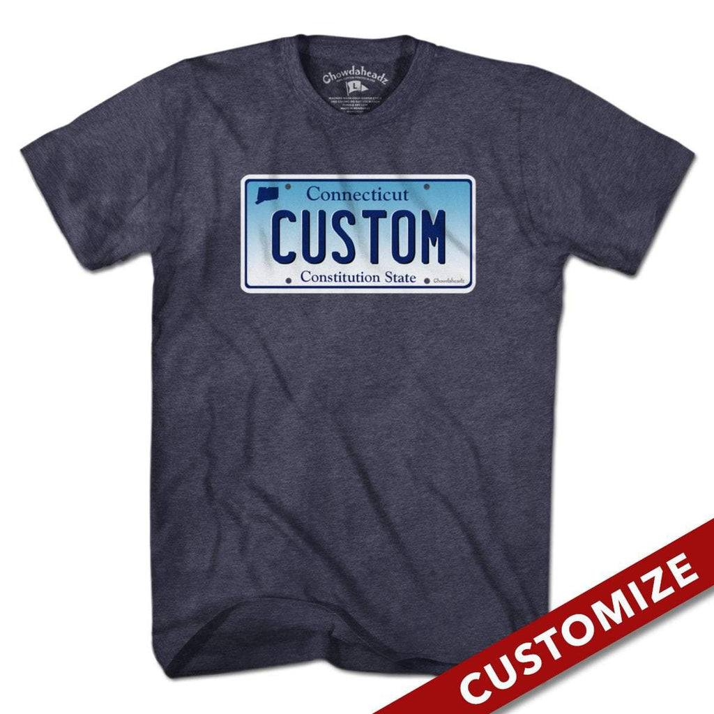 Custom Connecticut License Plate T-Shirt product image 1