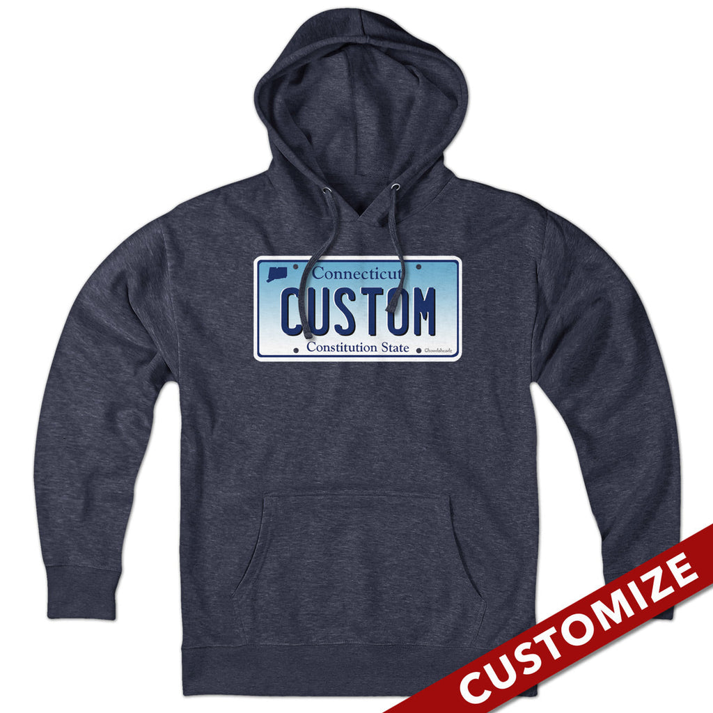 Custom Connecticut License Plate Hoodie product image 1