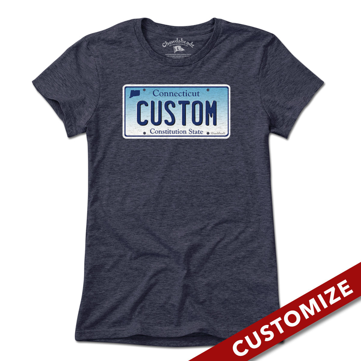 Custom Connecticut License Plate T-Shirt product image 3