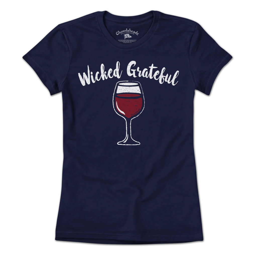 Wicked Grateful Wine Glass T-shirt product image 1