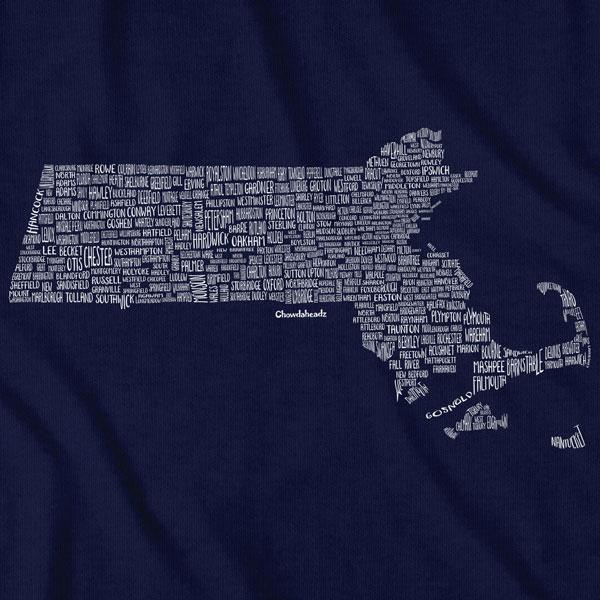 Massachusetts Cities & Towns T-Shirt product image 2