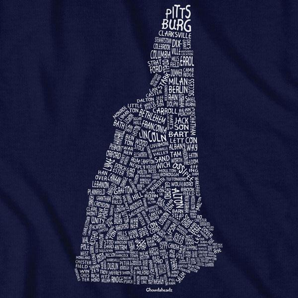 New Hampshire Cities & Towns T-Shirt product image 2