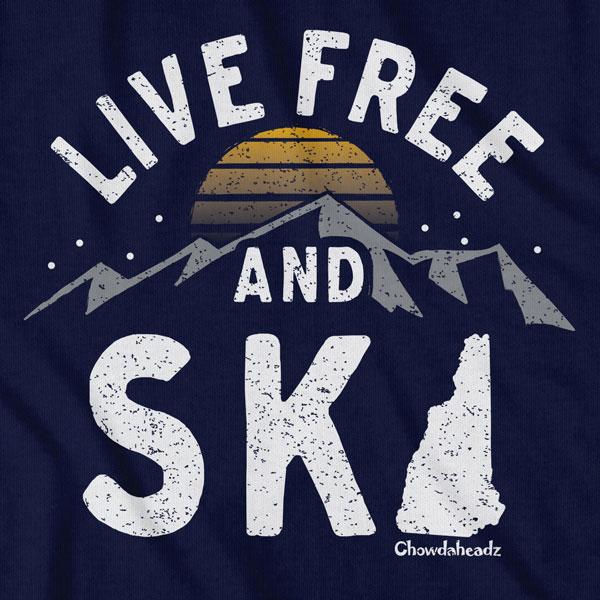 Live Free and Ski New Hampshire T-Shirt product image 2