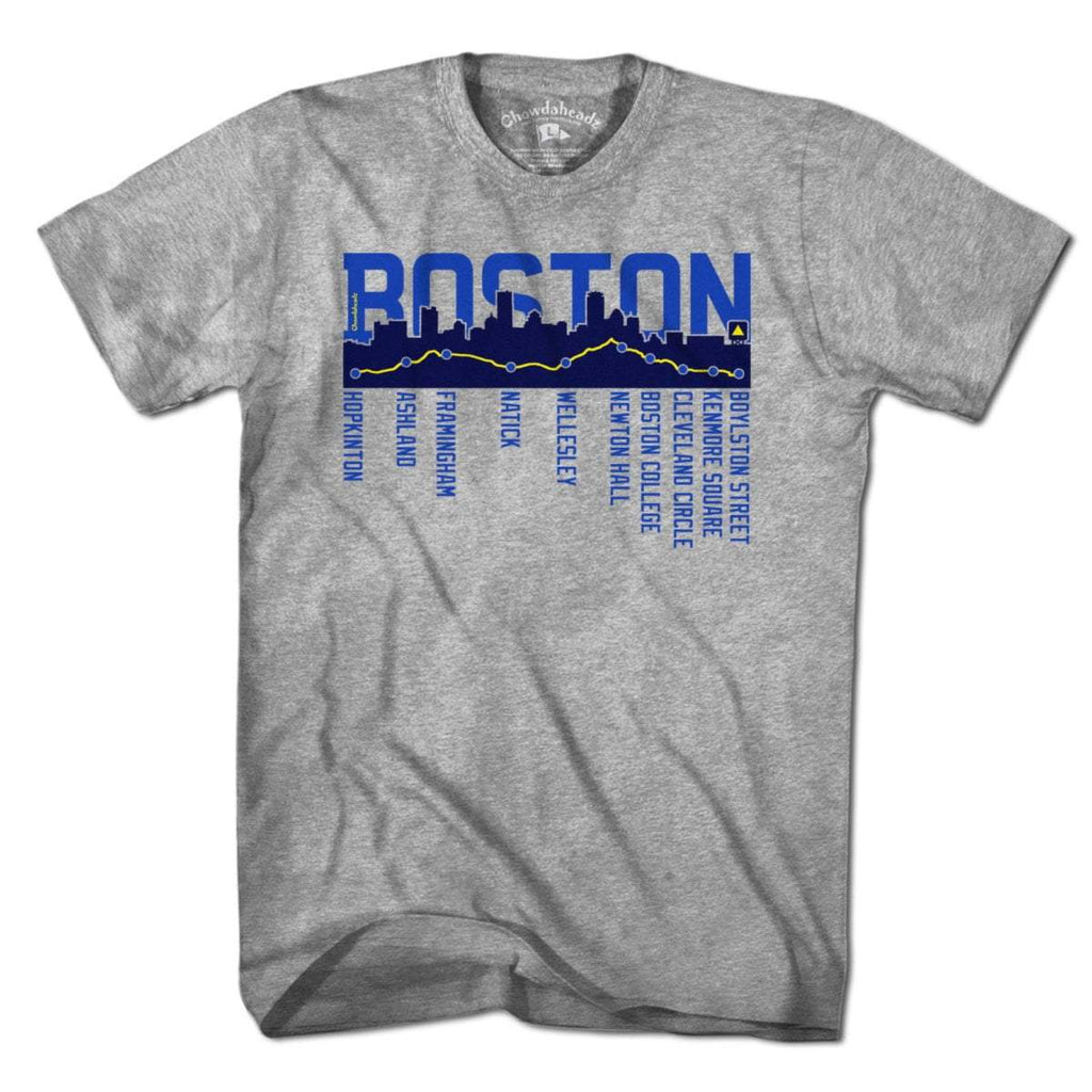 Boston Skyline Run Route T-Shirt product image 2