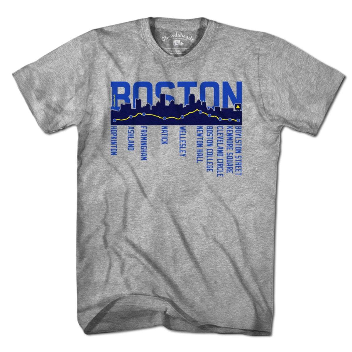 Boston Skyline Run Route T-Shirt product image 2