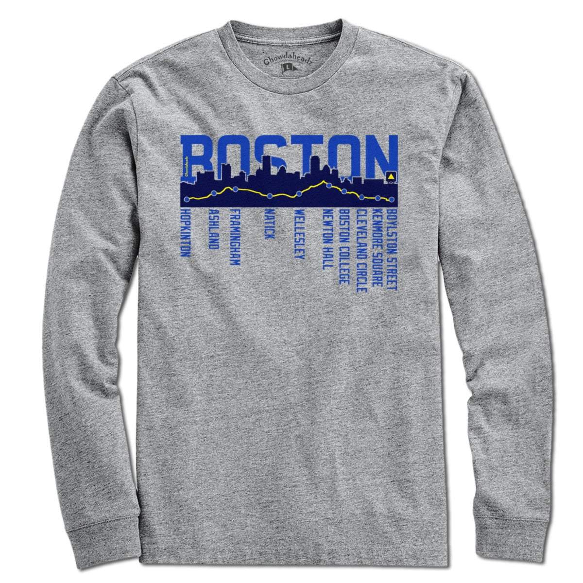 Boston Skyline Run Route T-Shirt product image 6