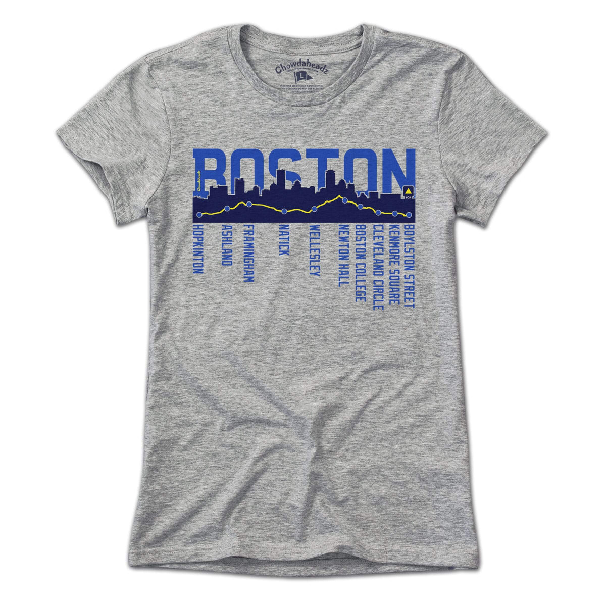 Boston Skyline Run Route T-Shirt product image 8