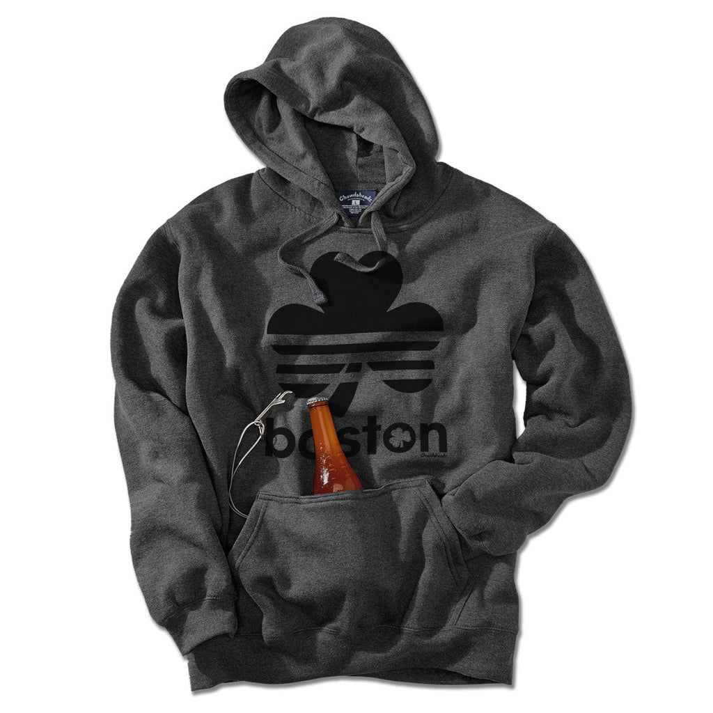 Boston Retro Shamrock Blackout Tailgater Hoodie product image 1
