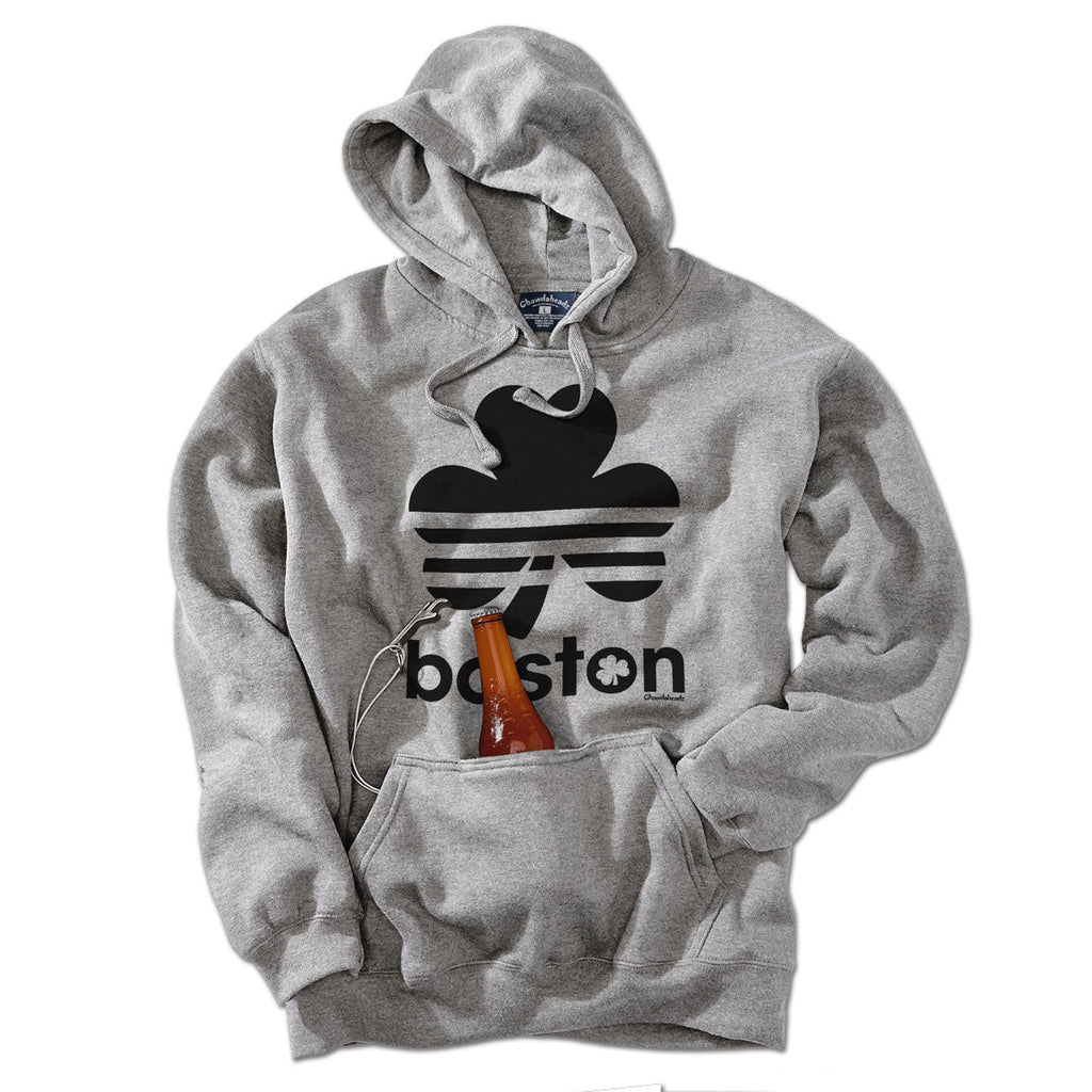Boston Retro Shamrock Blackout Tailgater Hoodie product image 3