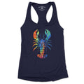 Tie Dye Lobster Ladies Tank Top