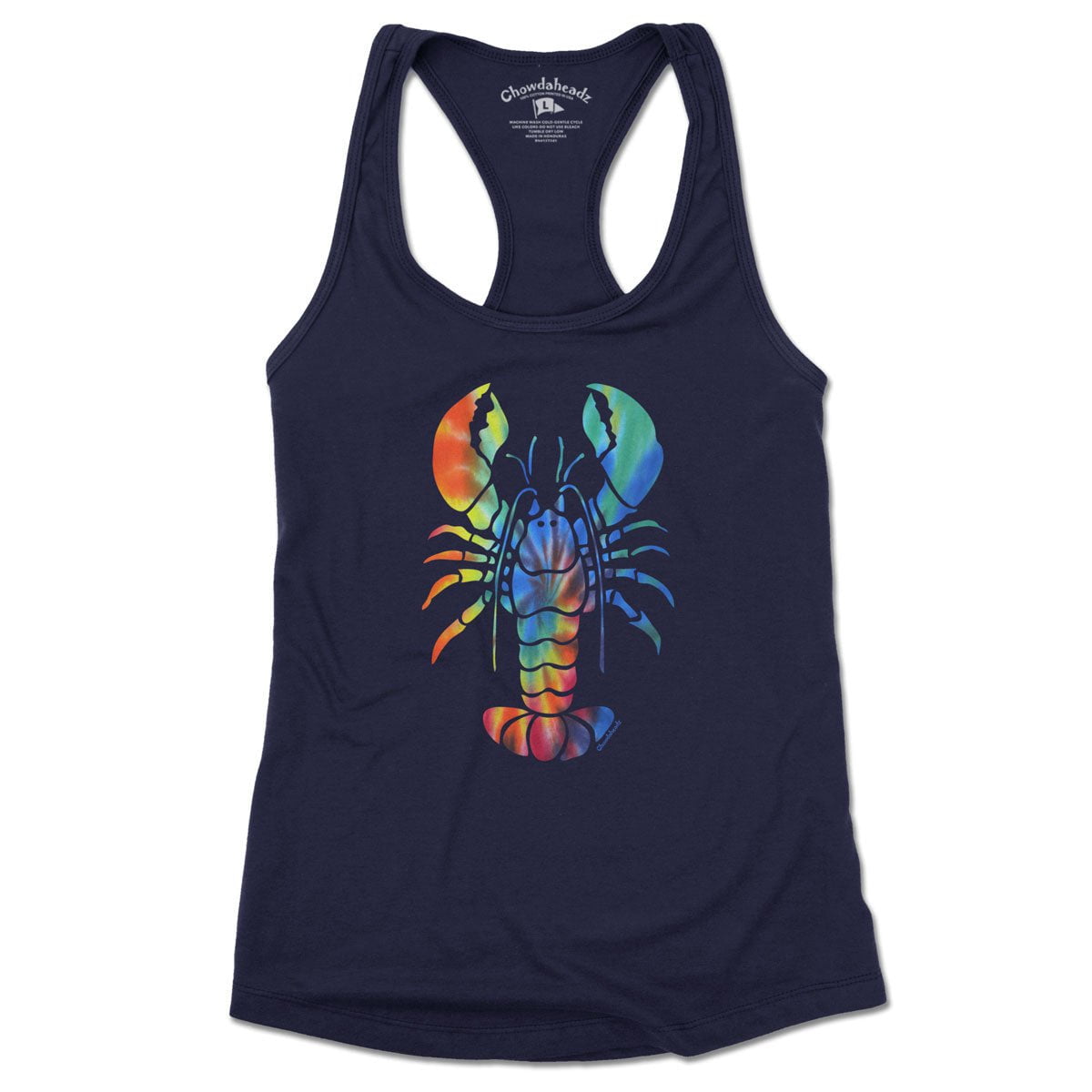 Tie Dye Lobster Ladies Tank Top