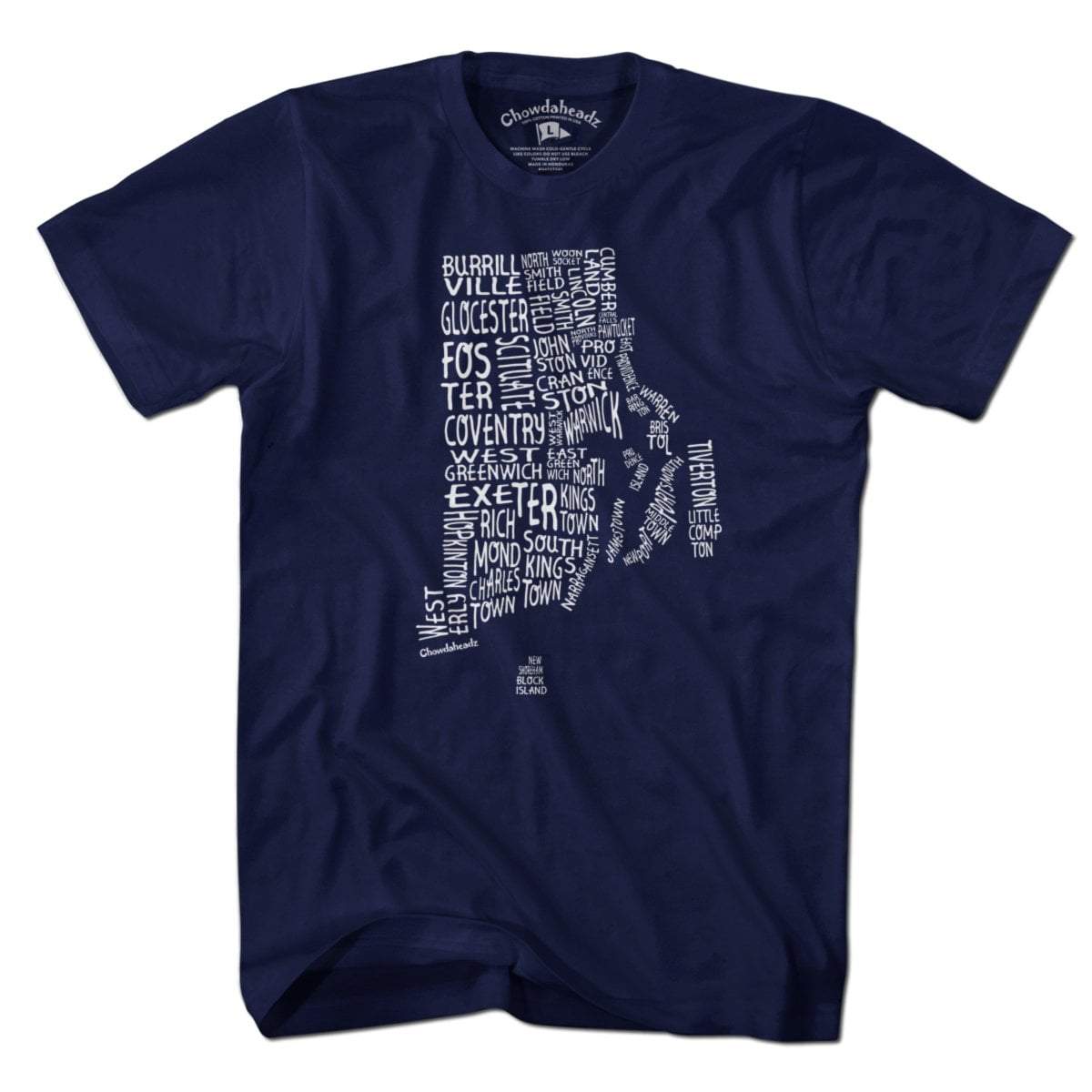 Rhode Island Cities & Towns T-Shirt product image 1