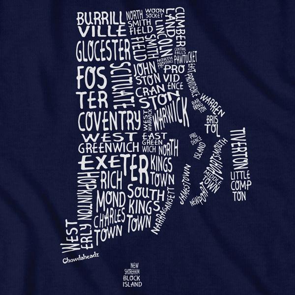 Rhode Island Cities & Towns T-Shirt product image 2