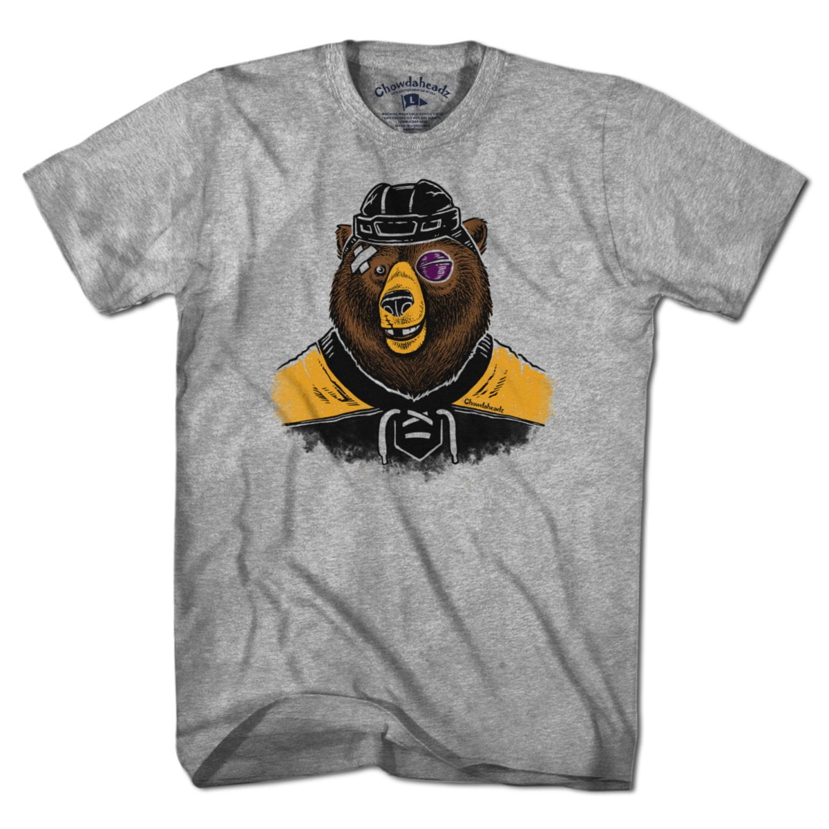 Hockey Grinnin' Bear T-Shirt product image 1