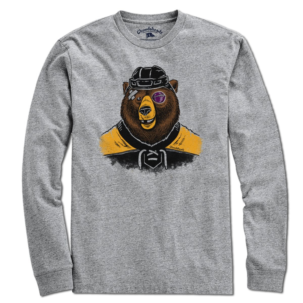 Hockey Grinnin' Bear T-Shirt product image 3