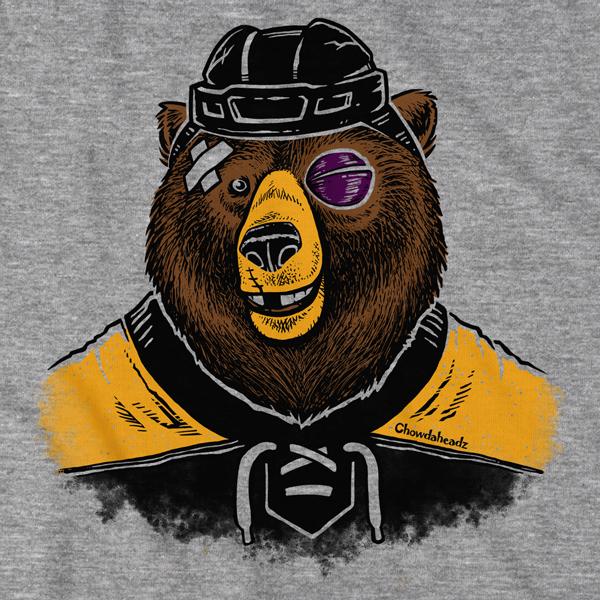 Hockey Grinnin' Bear T-Shirt product image 2