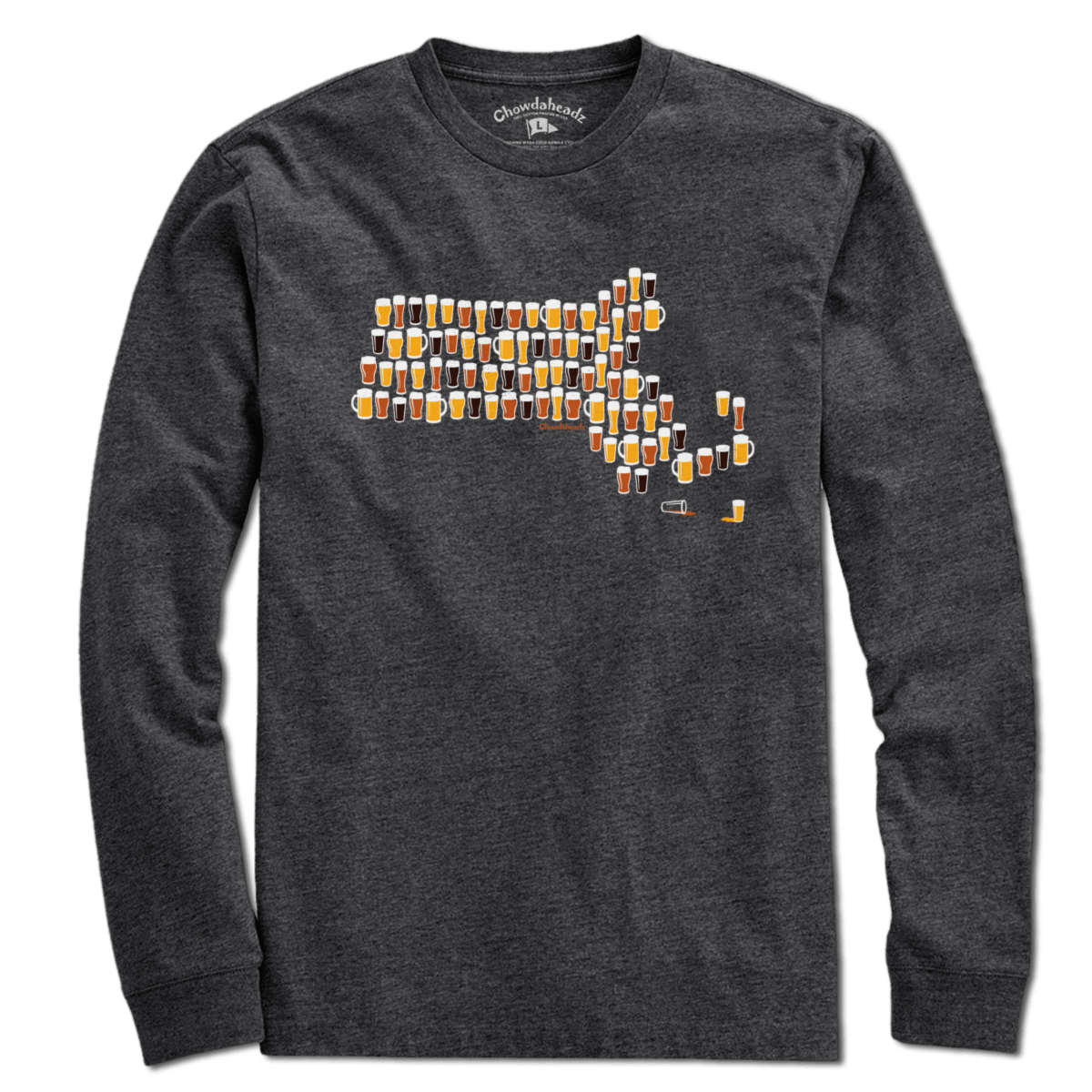 Massachusetts Beer Glasses T-Shirt product image 3