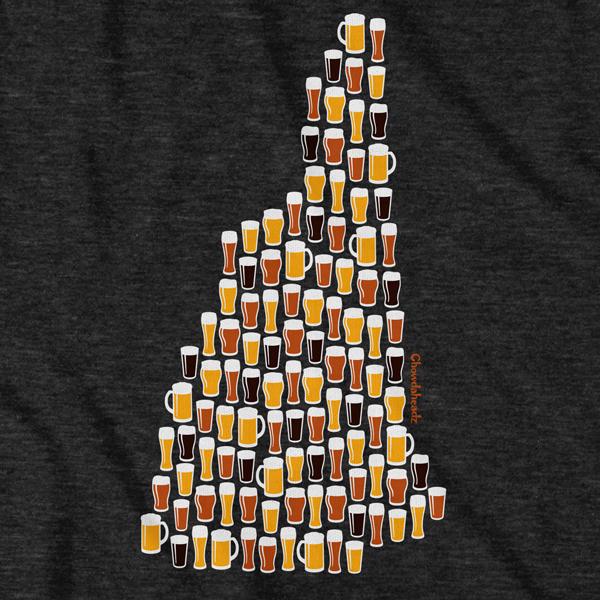 New Hampshire Beer Glasses T-Shirt product image 2