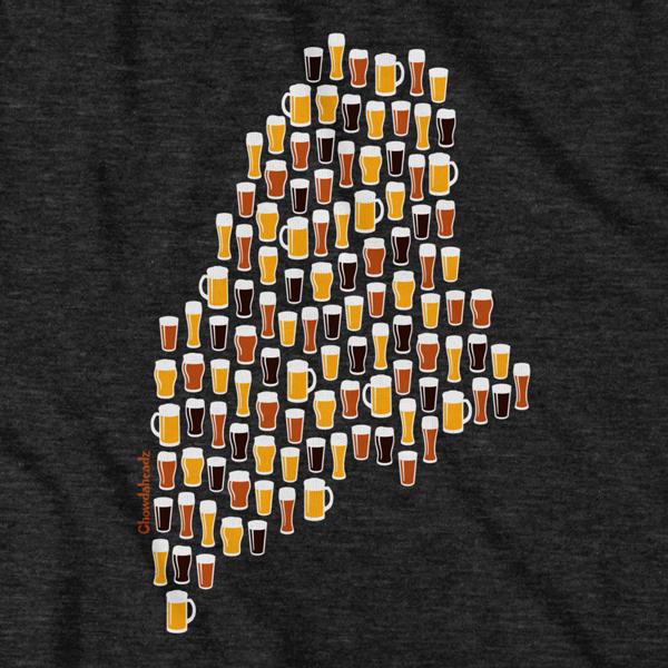 Maine Beer Glasses T-Shirt product image 2