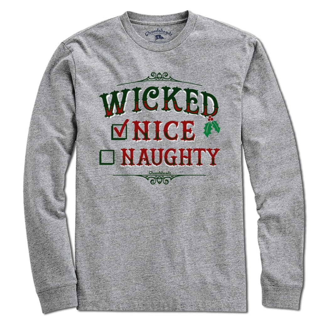 Wicked Nice/Naughty Checklist Holiday T-Shirt product image 7