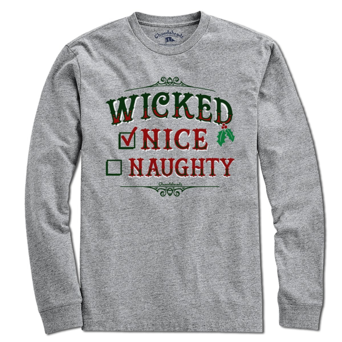 Wicked Nice/Naughty Checklist Holiday T-Shirt product image 7