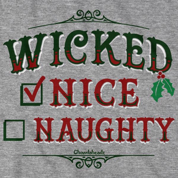Wicked Nice/Naughty Checklist Holiday T-Shirt product image 3