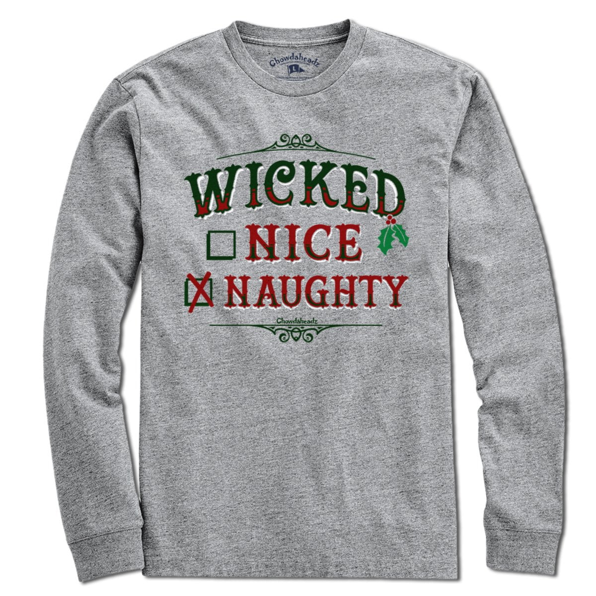 Wicked Nice/Naughty Checklist Holiday T-Shirt product image 9